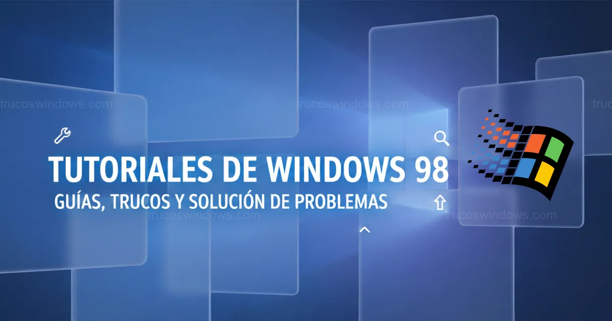 Tutoriales Windows 98: Registro, Drivers, MS-DOS y Optimización SE
