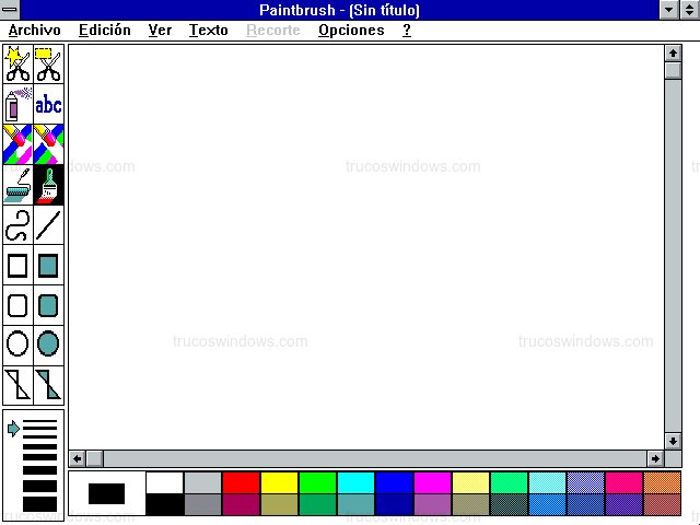 Aplicación Paintbrush de Windows 3.1 Aplicación Paintbrush de Windows 3.1