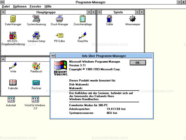 Administrador de Programas de Windows 3.11 Administrador de Programas de Windows 3.11