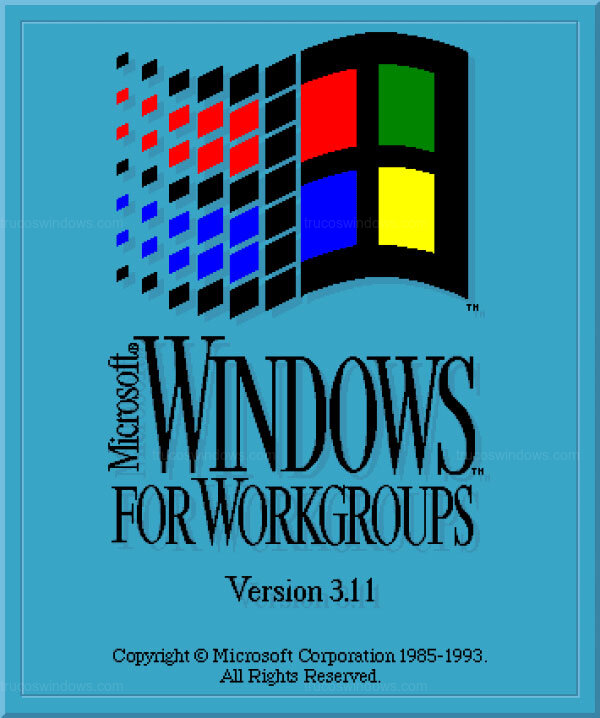 Pantalla de Arranque de Windows for Workgroups 3.11 Pantalla de Arranque de Windows for Workgroups 3.11