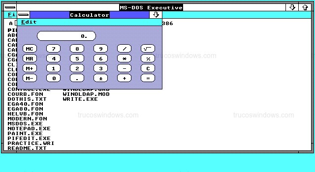 Aplicación Calculadora de Windows 2.01