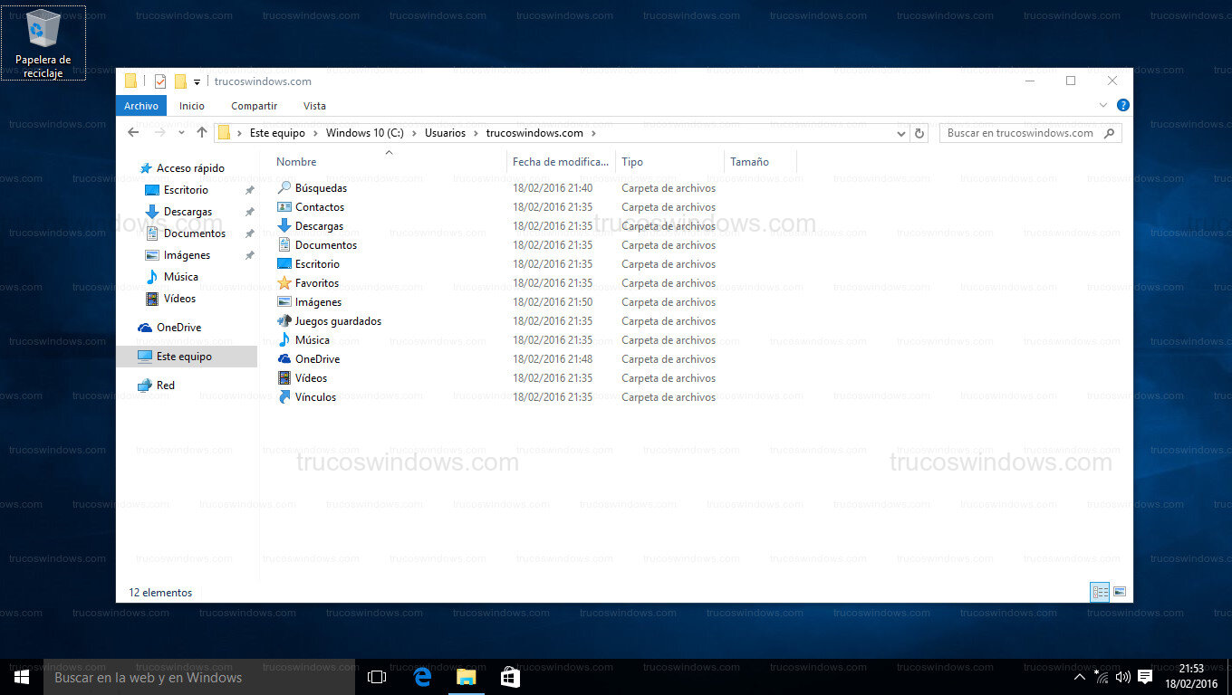 Explorador de Archivos de Windows 10