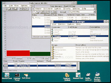 Aplicación User Manager de Windows NT 3.1