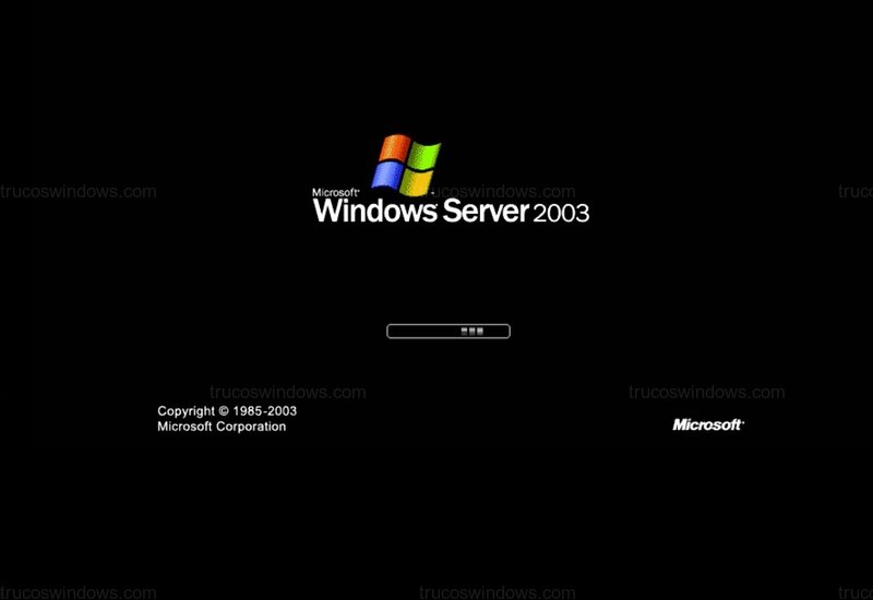 Pantalla de Arranque de Windows Server 2003