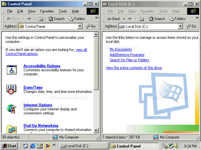 Panel de Control de Windows ME Panel de Control de Windows ME