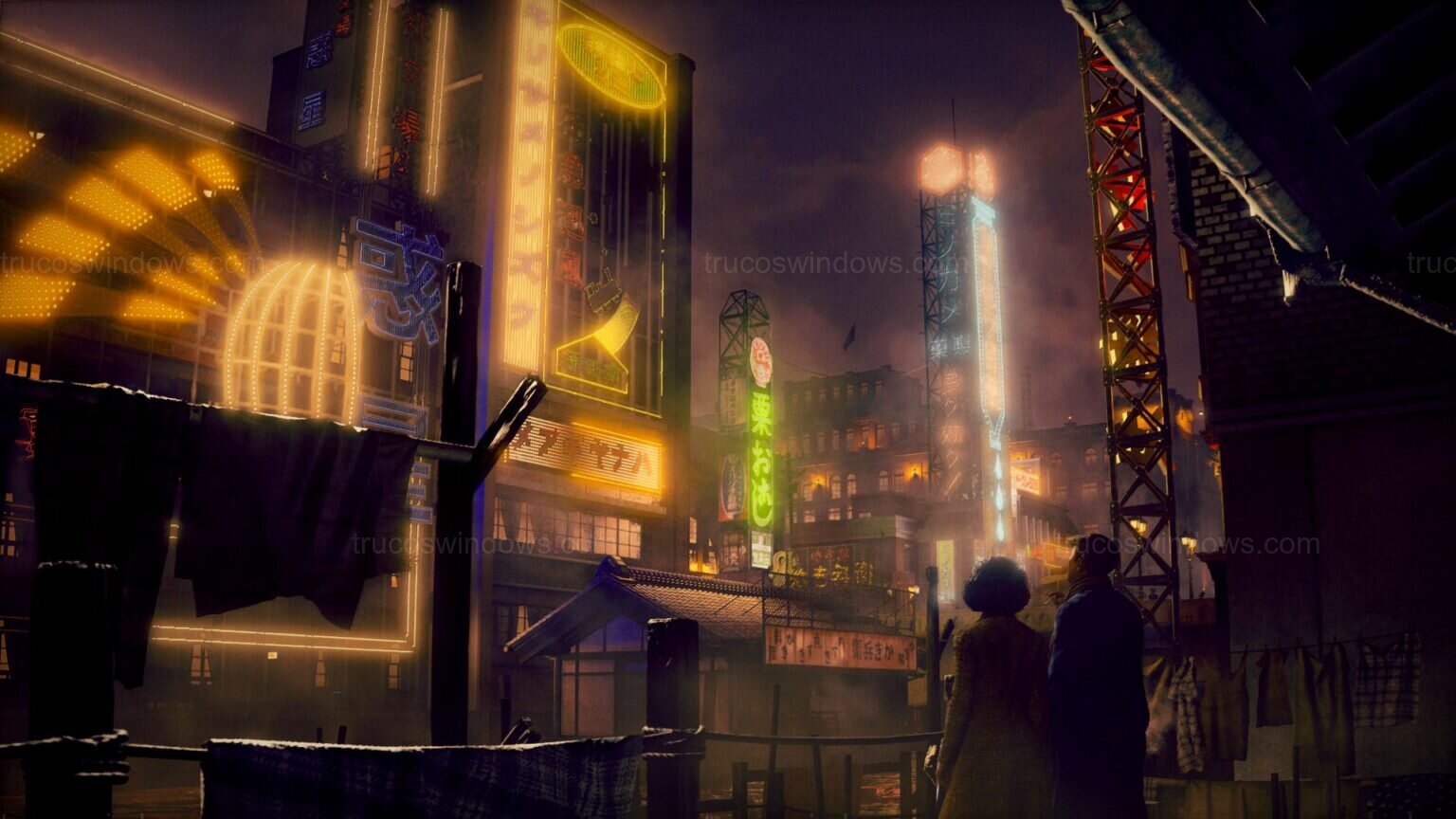Ciudad nocturna en Stranger Than Heaven
