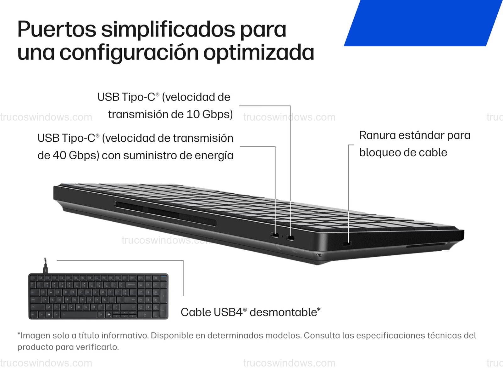 Puertos USB4 HP EliteBoard G1A