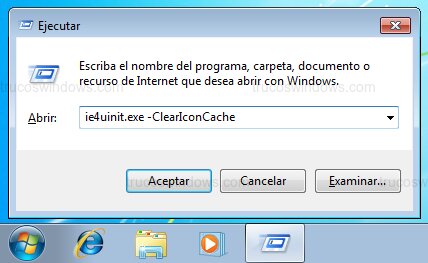 Reparar iconos Windows 7