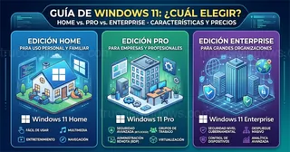 Windows 11 Home vs. Pro vs. Enterprise: Ediciones, Precios y Funciones