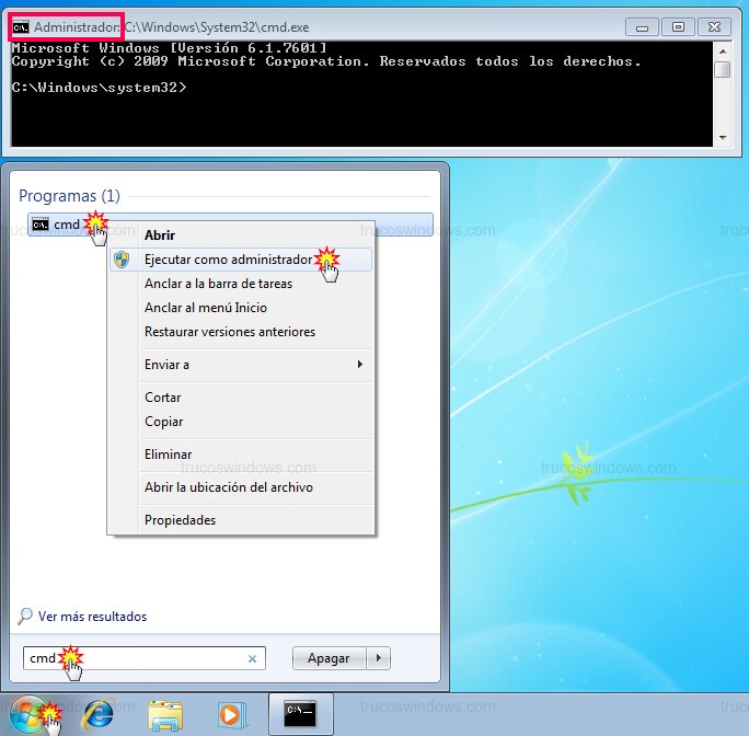 Ejecutar CMD Windows 7 Ejecutar CMD Windows 7