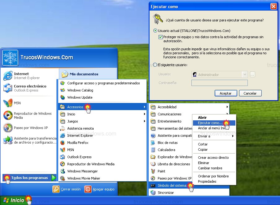 Ejecutar como en Windows XP Ejecutar como en Windows XP