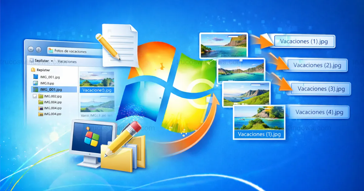 Cómo renombrar archivos en lote en Windows sin programas