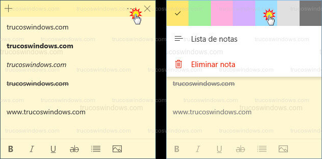 Selector de colores Notas Rápidas