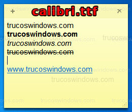 Fuentes de texto en Notas Rápidas