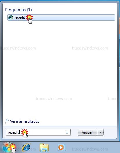 Abrir Editor Registro Windows 7