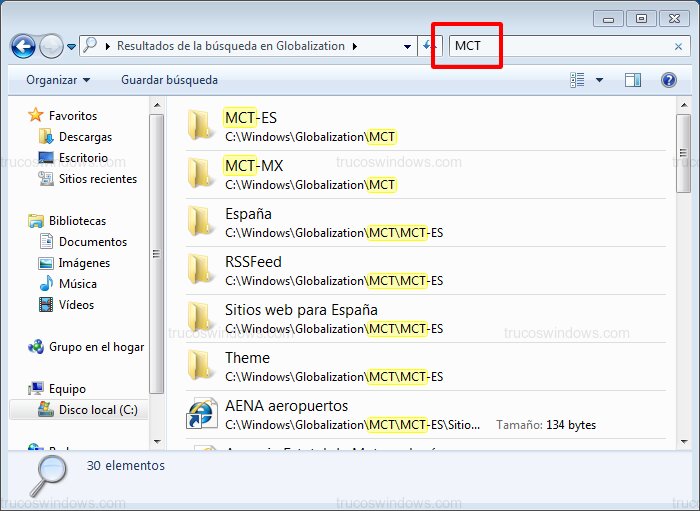 Carpetas MCT Ocultas