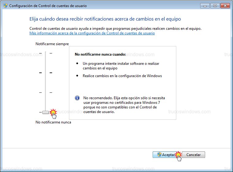 Niveles de Seguridad UAC
