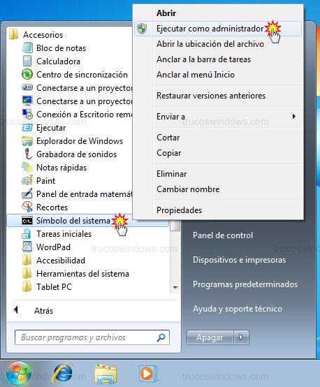 Ejecutar CMD Administrador