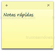 Interfaz Notas Rápidas Interfaz Notas Rápidas
