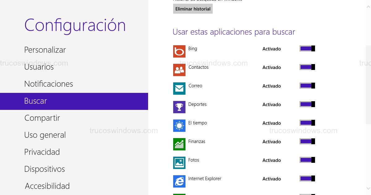 Filtros de búsqueda