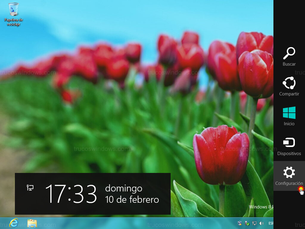 Configuración barra Charm Configuración barra Charm