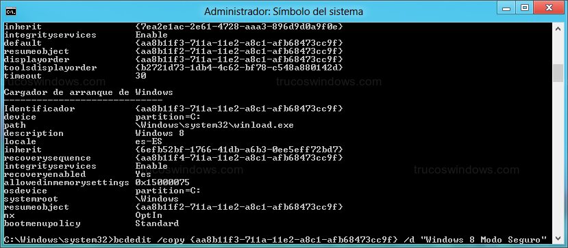 Copiar entrada arranque Copiar entrada arranque
