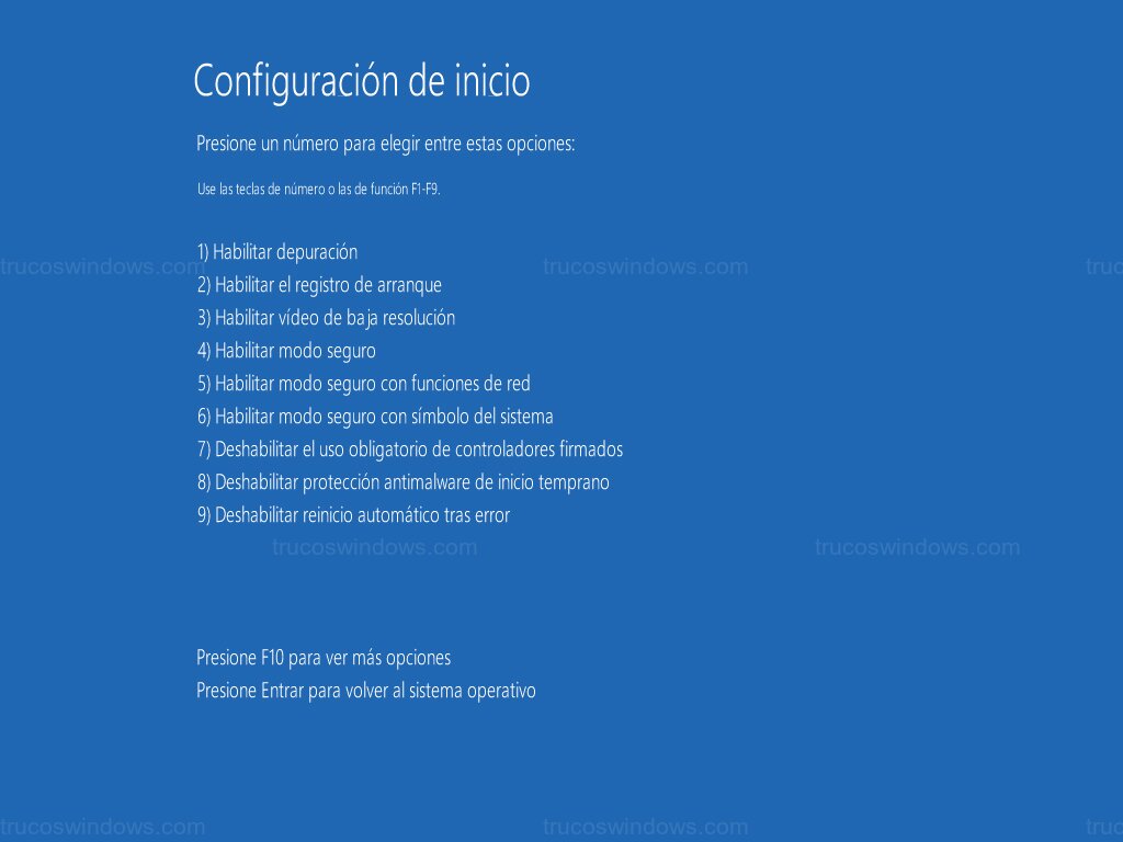 Habilitar modo seguro Habilitar modo seguro