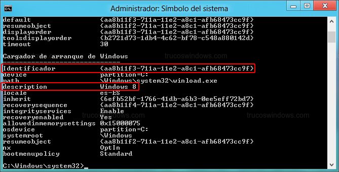 Identificador de arranque Identificador de arranque