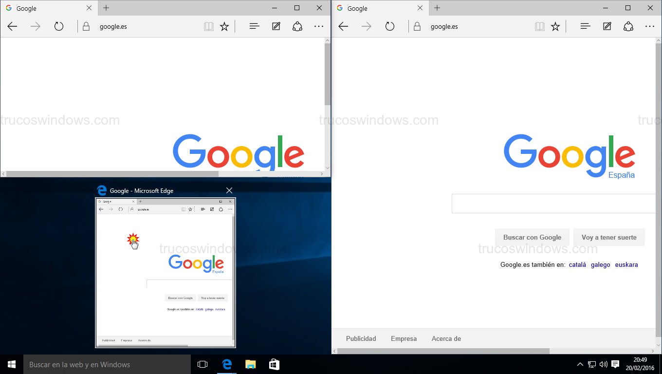 Snap Assist en acción Snap Assist en acción