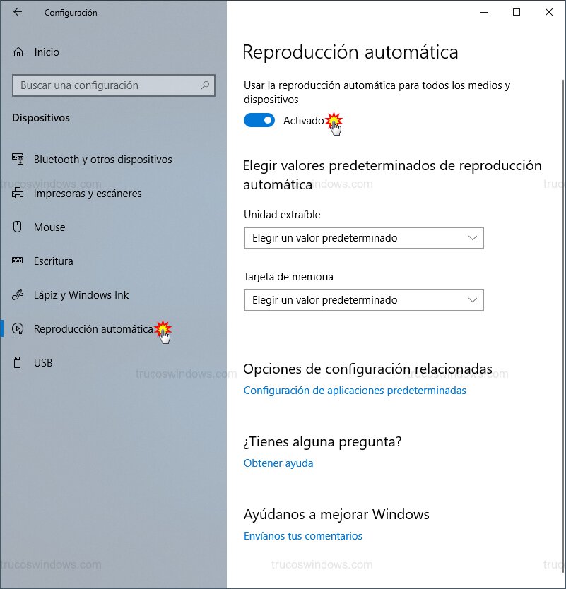 Desactivar interruptor de reproducción