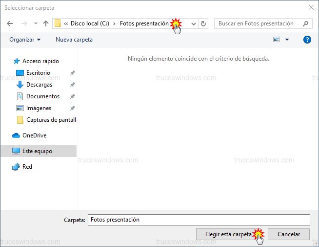 Seleccionar carpeta de origen