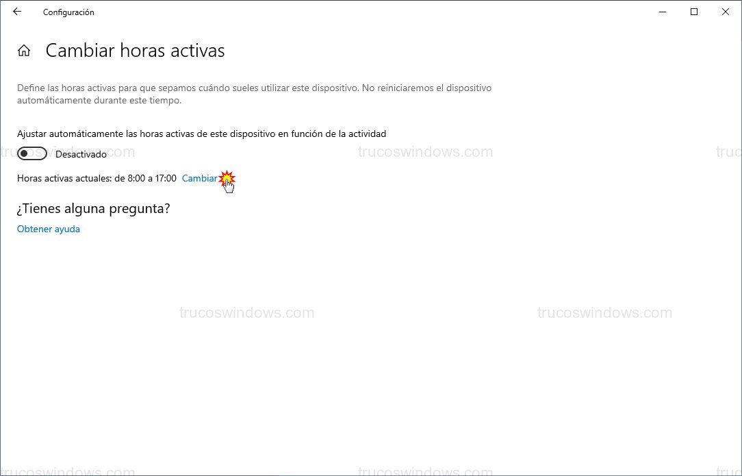 Editar horario activo