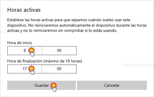 Guardar horario de trabajo