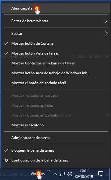 Abrir carpeta de vínculos Abrir carpeta de vínculos