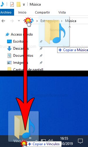 Arrastrar carpetas y archivos Arrastrar carpetas y archivos