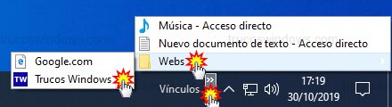 Vínculos organizados en carpetas Vínculos organizados en carpetas