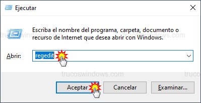 Ejecutar regedit