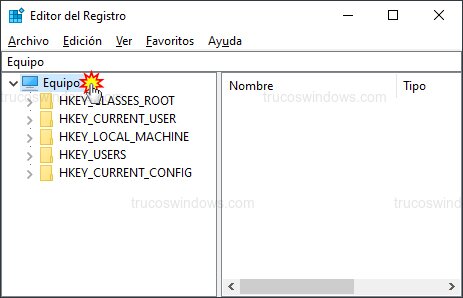 Seleccionar Equipo registro