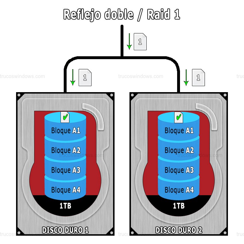 Esquema Reflejo Doble RAID 1
