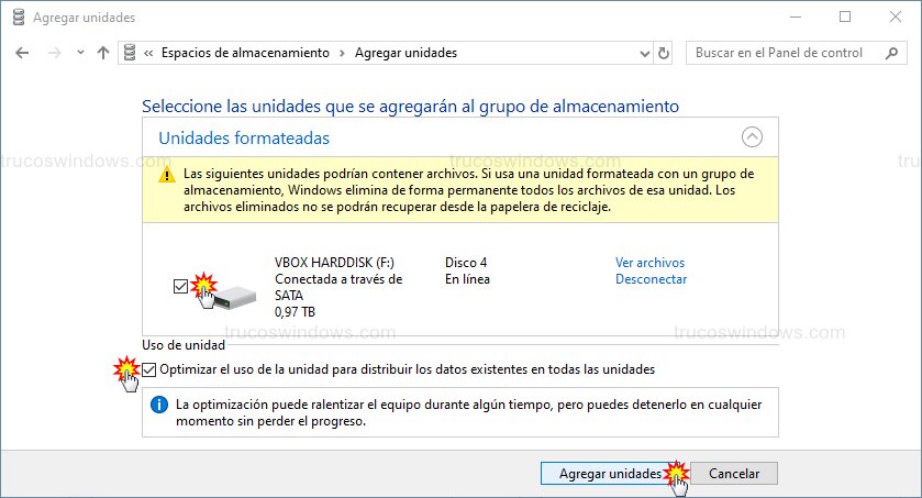 Agregar disco al RAID 0 Agregar disco al RAID 0