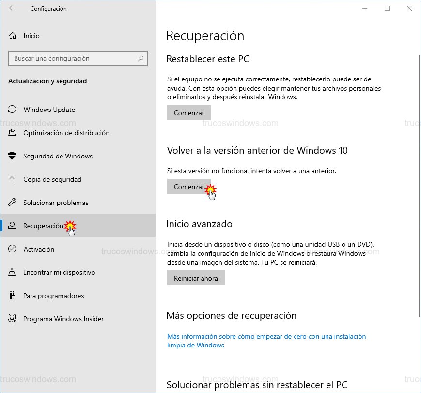 Botón volver versión anterior