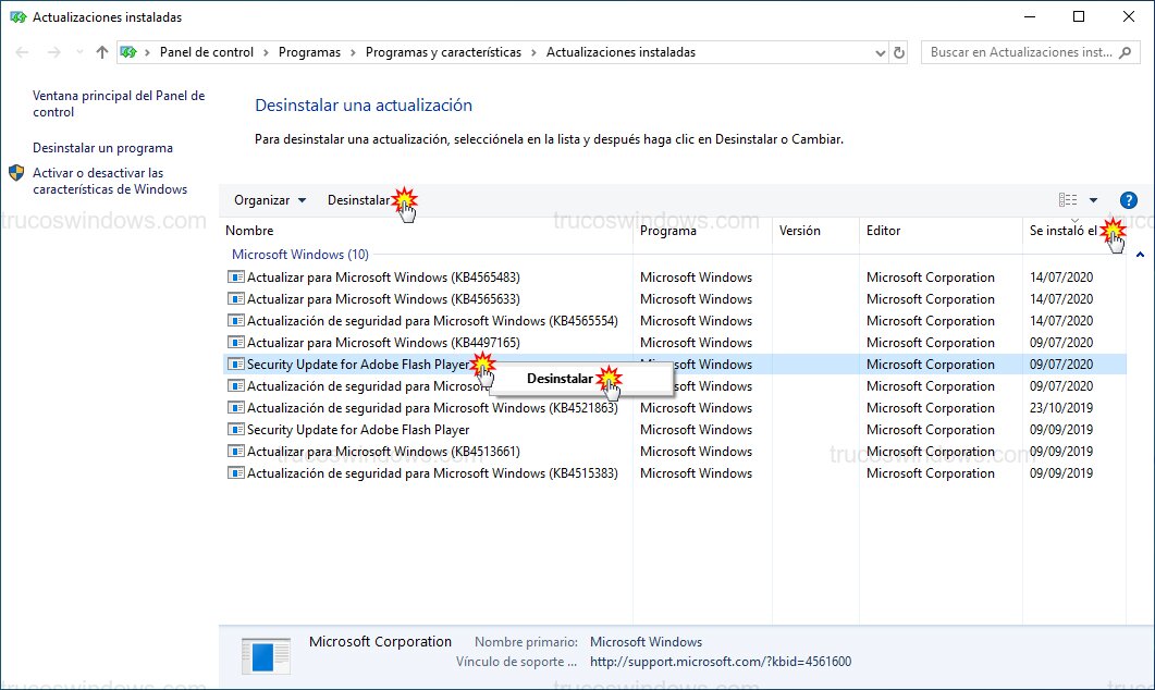 Ejecutar desinstalación Ejecutar desinstalación