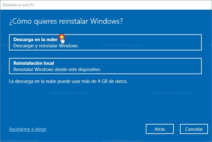 Selección de Descarga en la nube Selección de Descarga en la nube