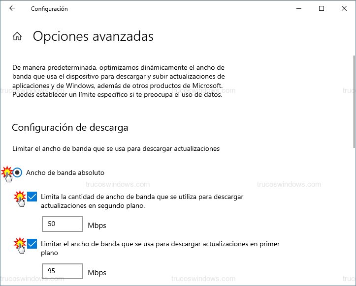Límite absoluto en Mbps
