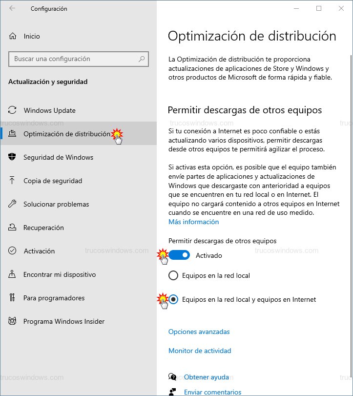 Permitir descargas P2P