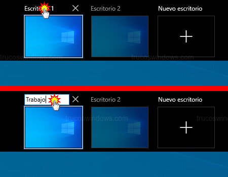 Renombrar escritorio virtual
