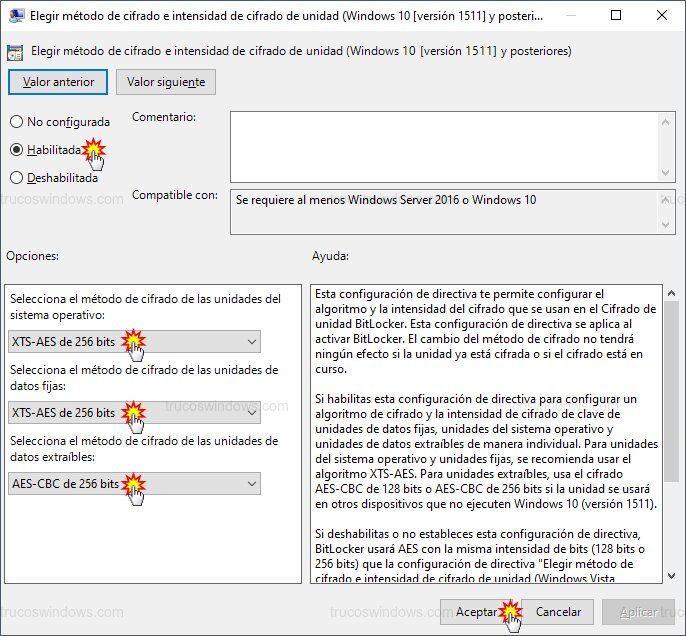 Configurar AES 256 bits Configurar AES 256 bits