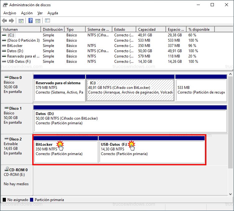 Particionado USB para BitLocker Particionado USB para BitLocker