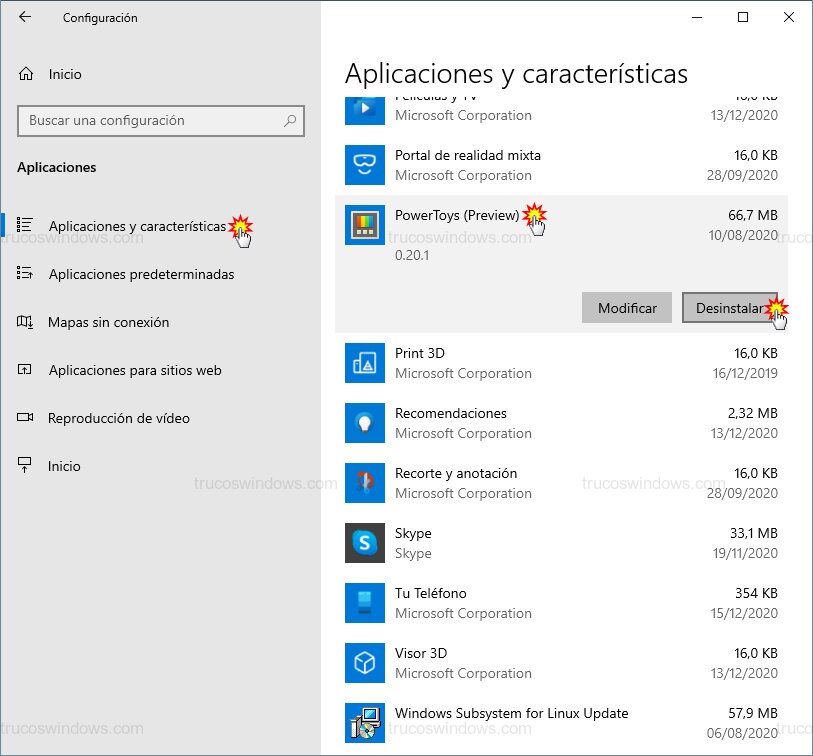 Seleccionar aplicación a eliminar