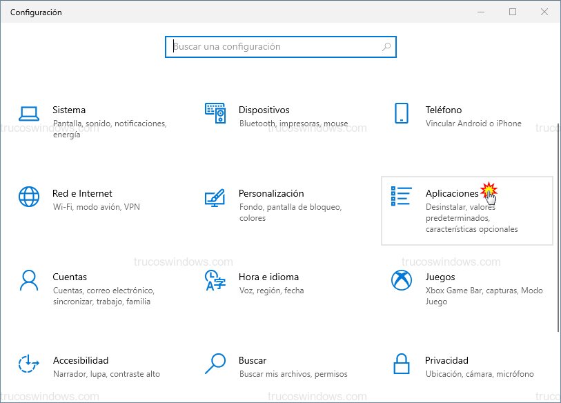 Sección de Aplicaciones